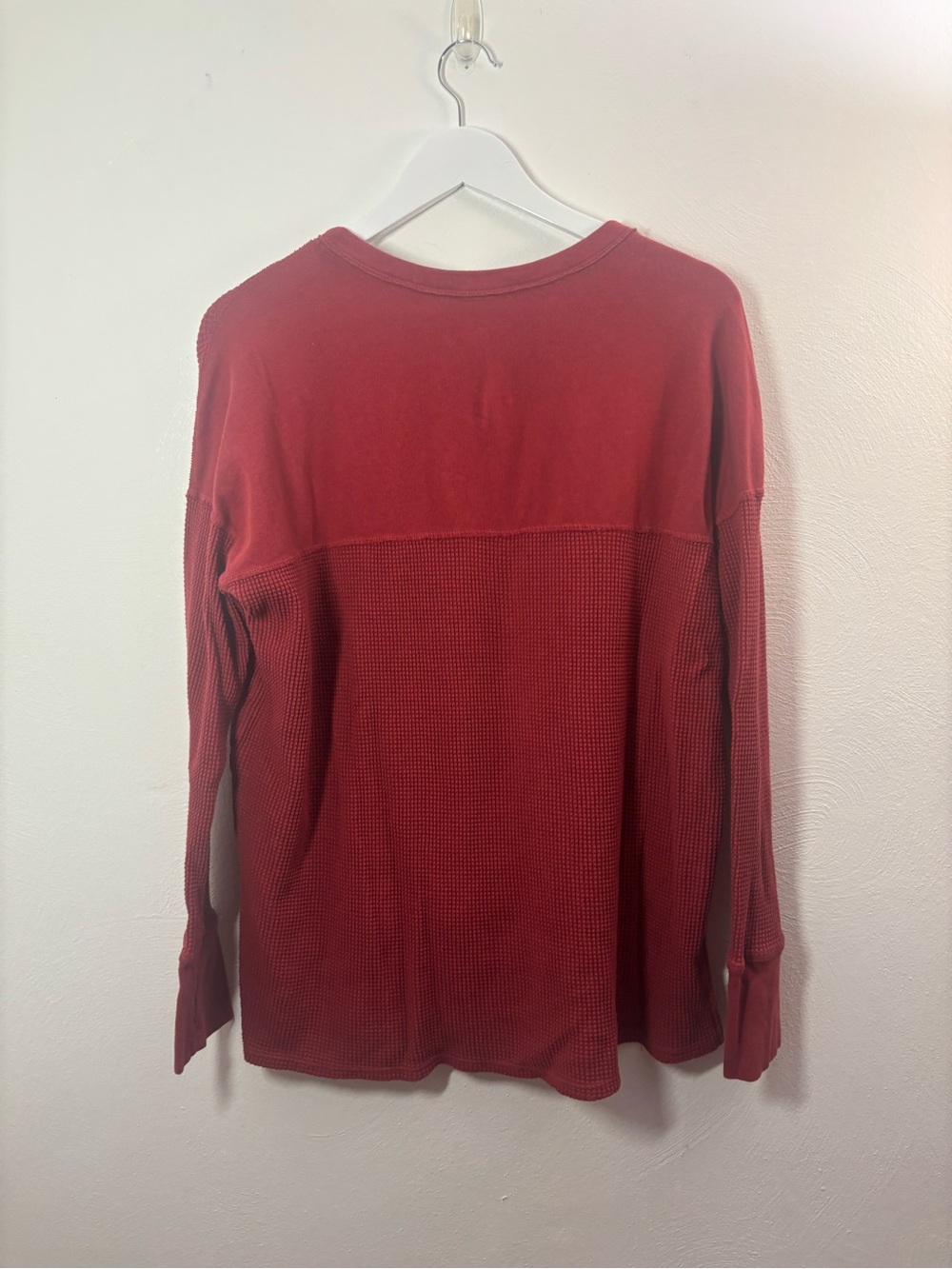 Aerie Offline Waffle Henley Long Sleeve Top Size Medium - Picture 2 of 8